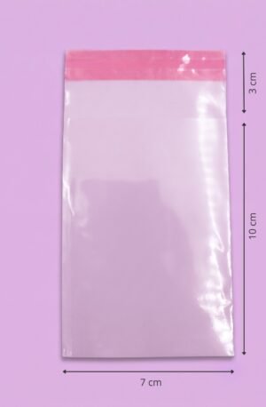 Bolsa de celofán transparente con adhesivo 7x10+3 cm para empaque de mayoreo