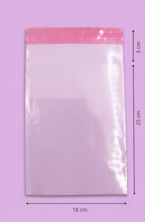 Bolsa de celofán transparente con adhesivo 18x25+3 cm para empaque de mayoreo