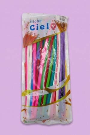 Globo 260 para globoflexia colores surtidos, paquete con 100 piezas para torcer y modelar, venta al mayoreo