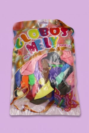 Globo número 9 de látex colores surtidos, paquete con 100 piezas, venta al mayoreo