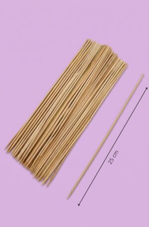 Palillo para brocheta de bambú 25 cm para cocina y repostería, venta al mayoreo