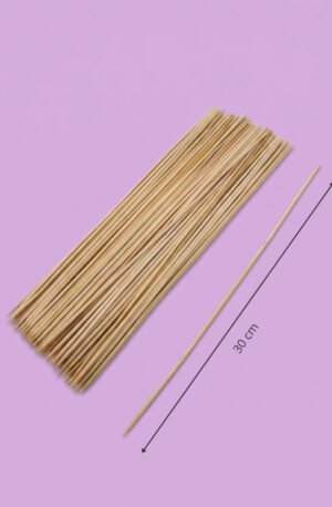 Palillo para brocheta de bambú 30 cm para cocina y repostería, venta al mayoreo