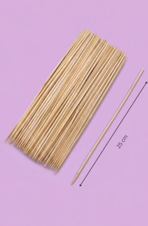 Palillo para brocheta de madera 25 cm para cocina y repostería, venta al mayoreo