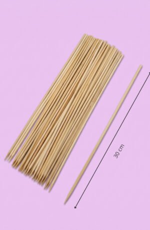 Palillo para brocheta de madera 30 cm para cocina y repostería, venta al mayoreo