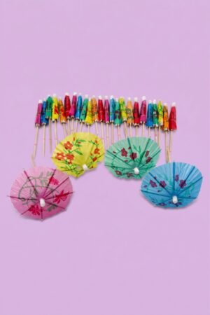 Sombrillas para coctel de colores surtidos para decoración de bebidas y postres, venta al mayoreo